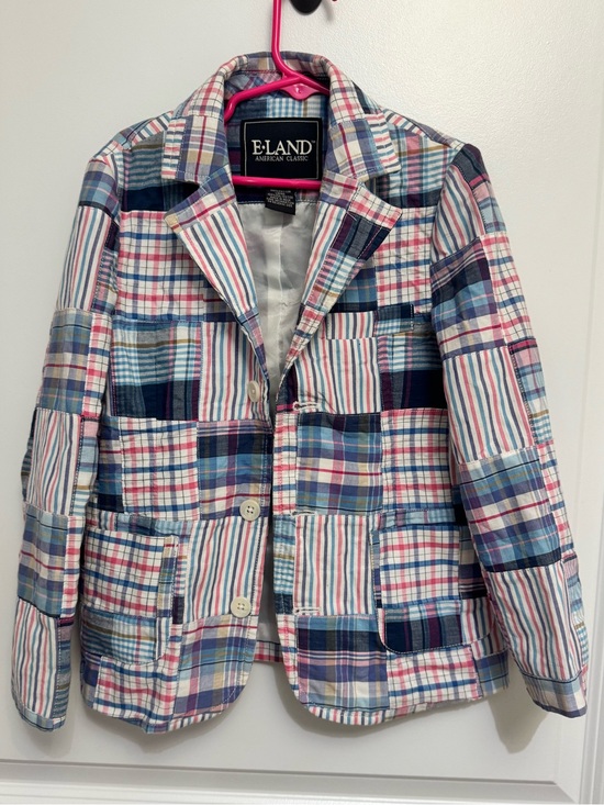 E-Land Kids Other - E·LAND Patchwork Madras Cotton Blazer size 6